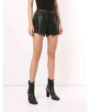 Zadig&Voltaire ラムレザー ハイライズ シワ加工ショーツ - サムネイル3