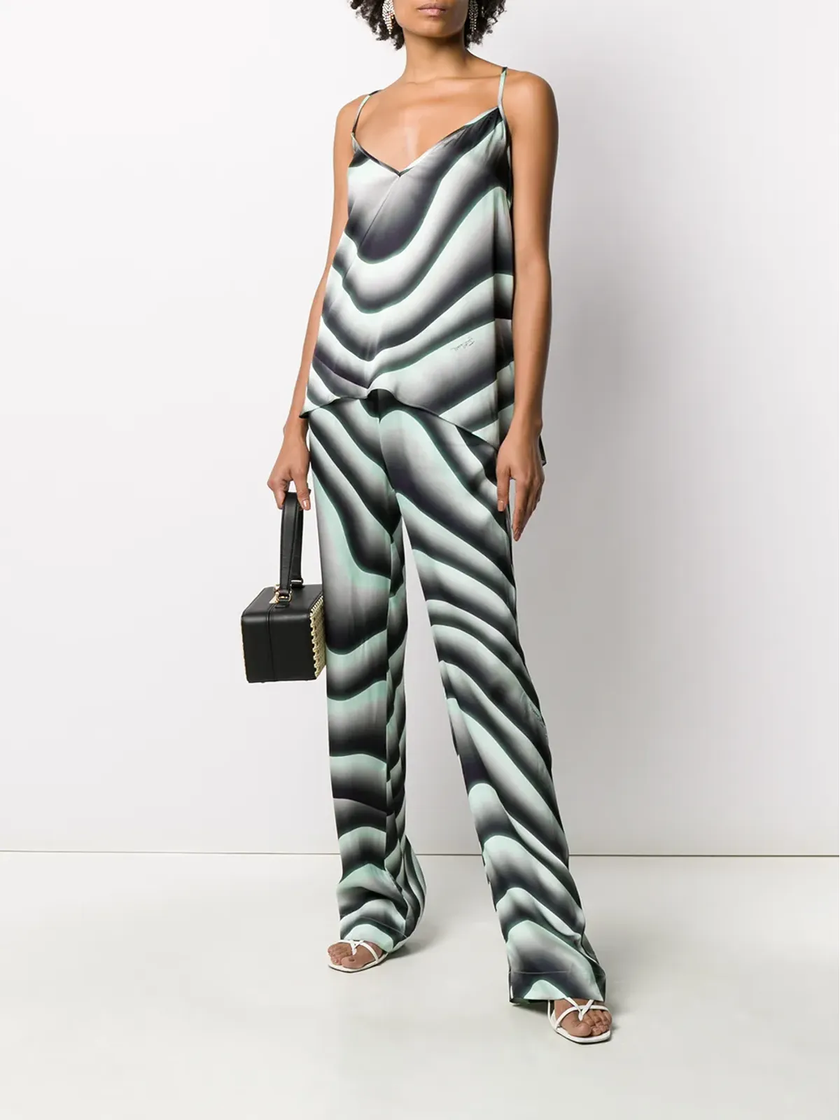 Just Cavalli ウェーブプリント アシンメトリックトップ - 画像2