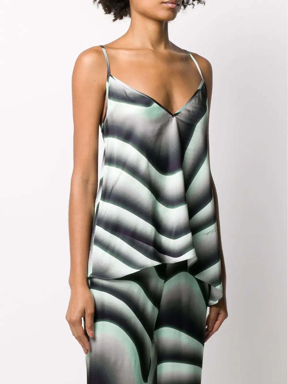 Just Cavalli ウェーブプリント アシンメトリックトップ - 画像3