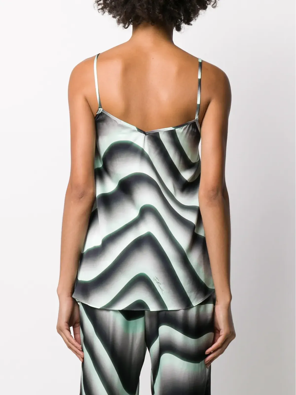 Just Cavalli ウェーブプリント アシンメトリックトップ - 画像4