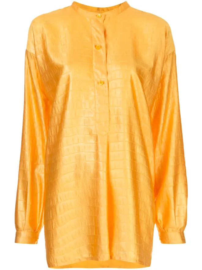 Sies Marjan Sies Marjan Azra クロコダイルエンボス サテンシャツの商品画像