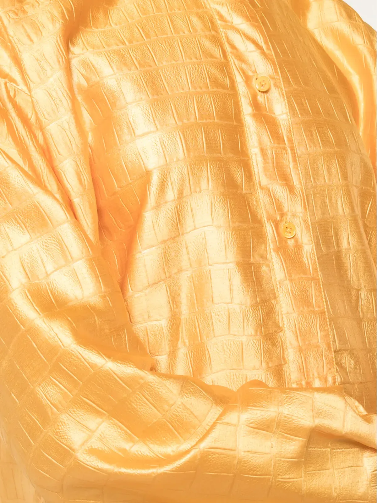 Sies Marjan Azra クロコダイルエンボス サテンシャツ - 画像5