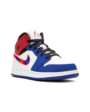 Jordan Kids Air Jordan 1 Mid SE スニーカー（ホワイト） - サムネイル1