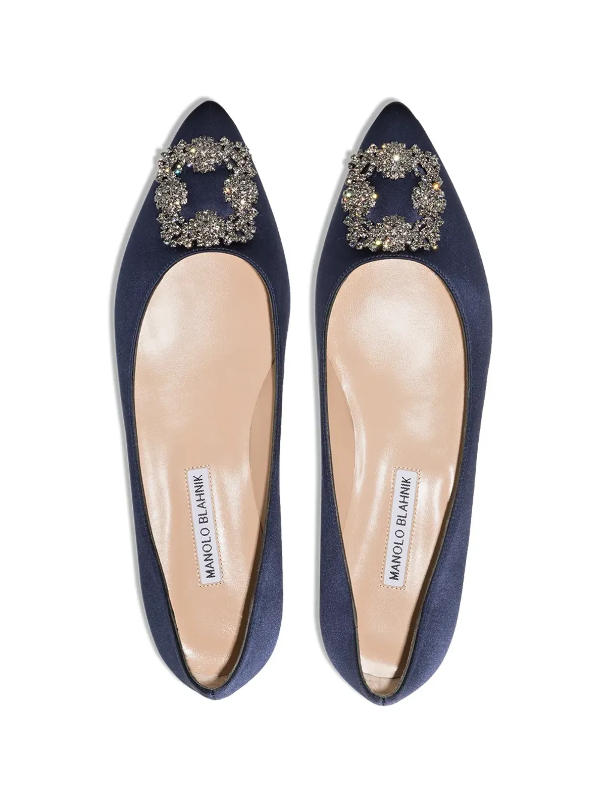 Manolo Blahnik Hangisi アップリケ フラットパンプス - 画像4