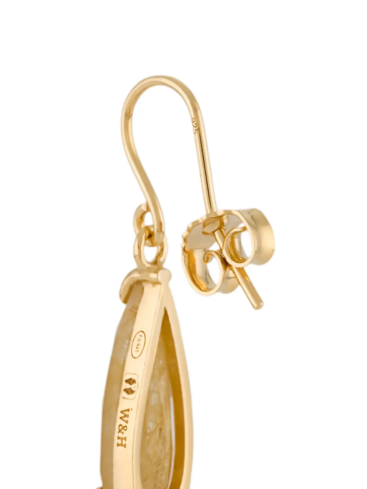 Wouters & Hendrix ルチルクォーツ ドロップピアス - ゴールド - 画像4