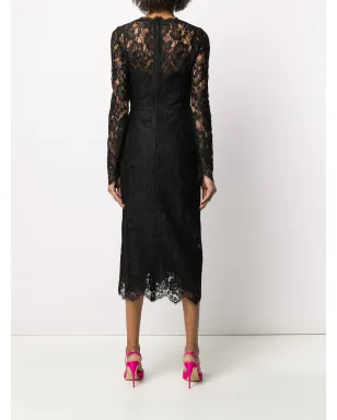 Dolce & Gabbana ガローンレースのラップミディドレス - サムネイル4