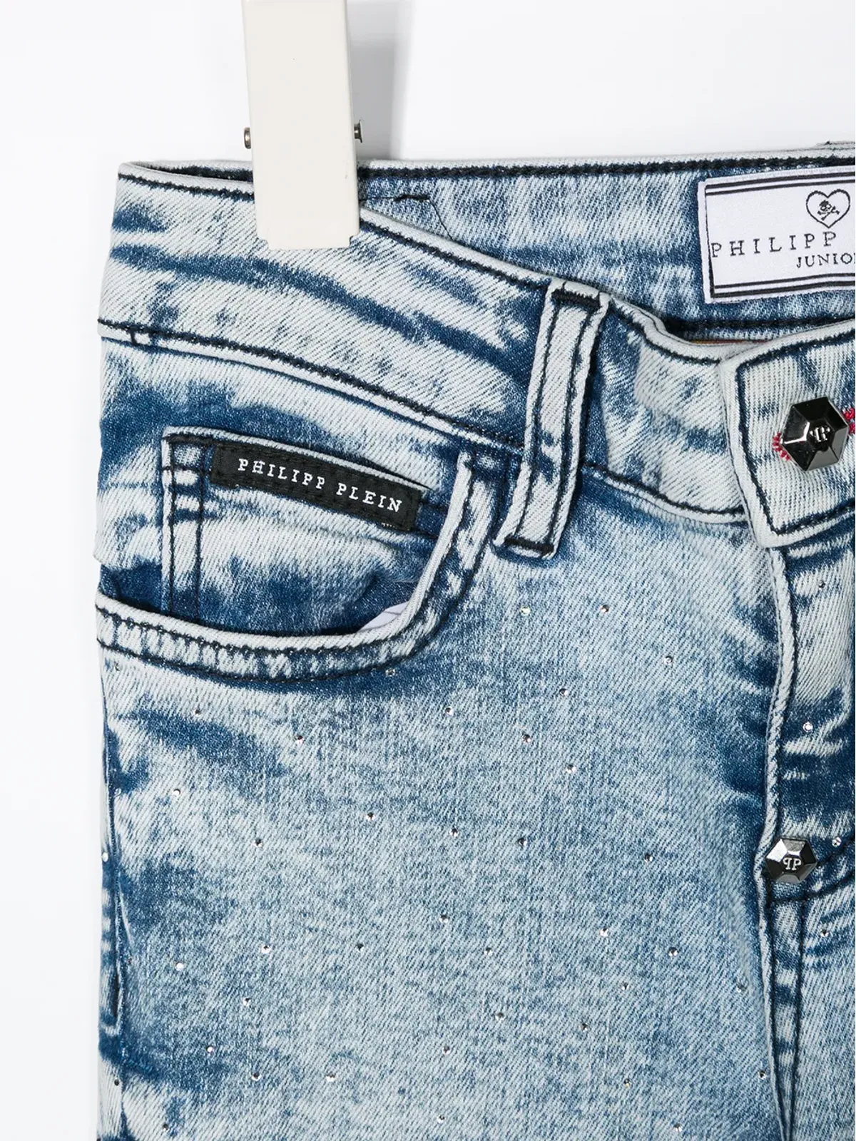 Philipp Plein Junior ミッドライズ・スリムジーンズ - 画像3