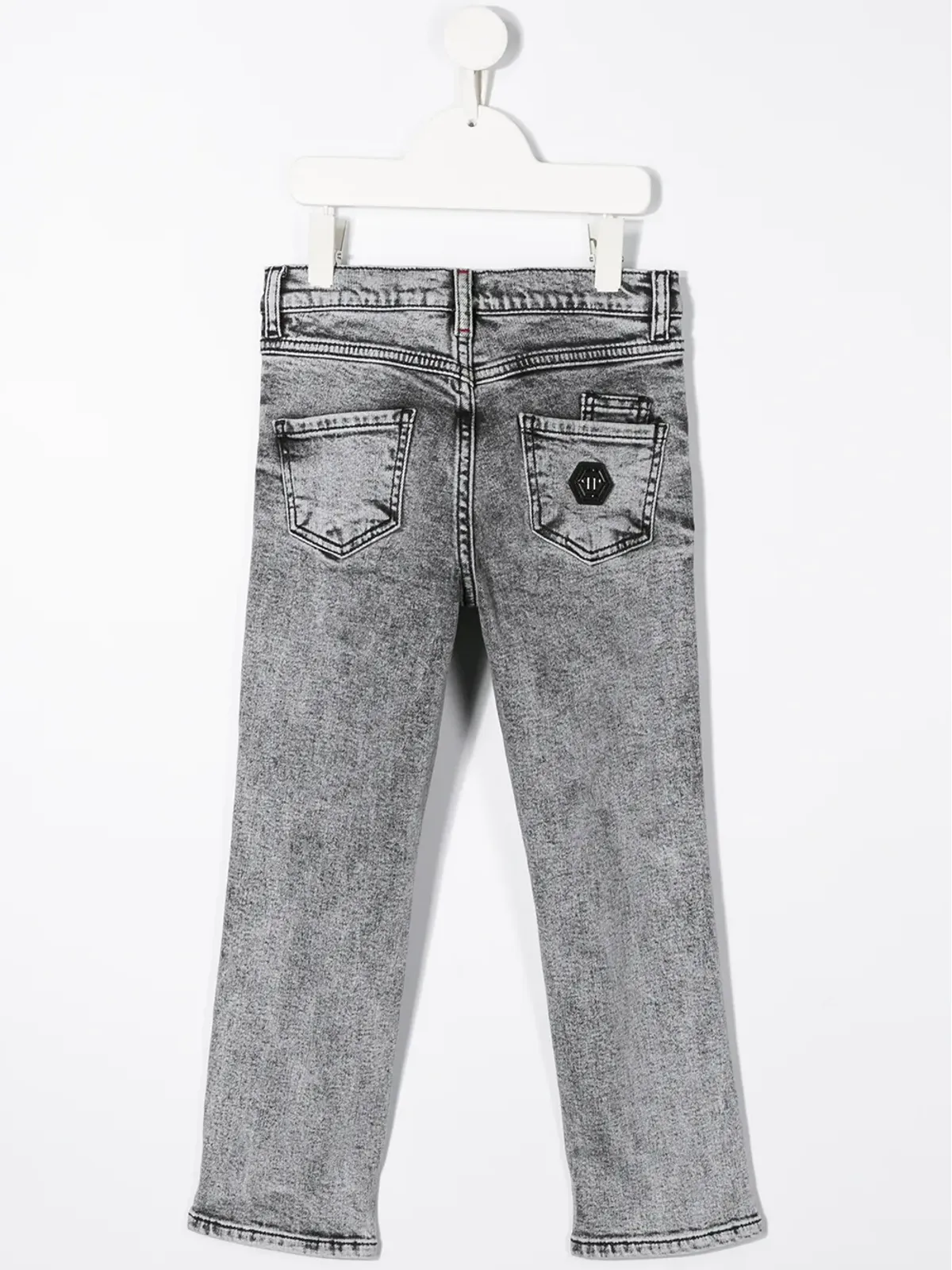 Philipp Plein Junior デニム distressed straight-leg jeans - 画像2