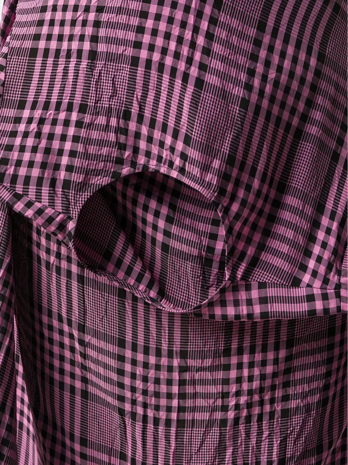 Colville チェック柄アシンメトリックシャツスタイルスカート - 画像5