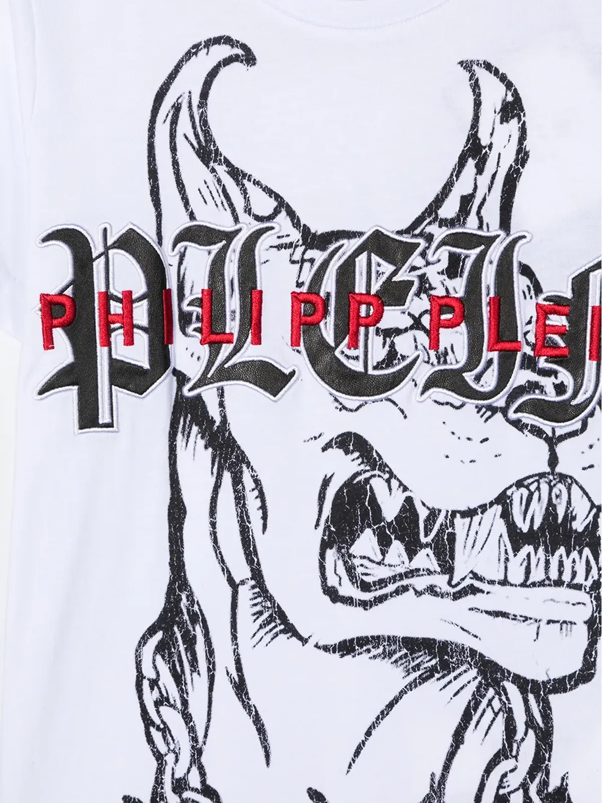 Philipp Plein Junior ゴシックドッグプリントTシャツ - 画像3