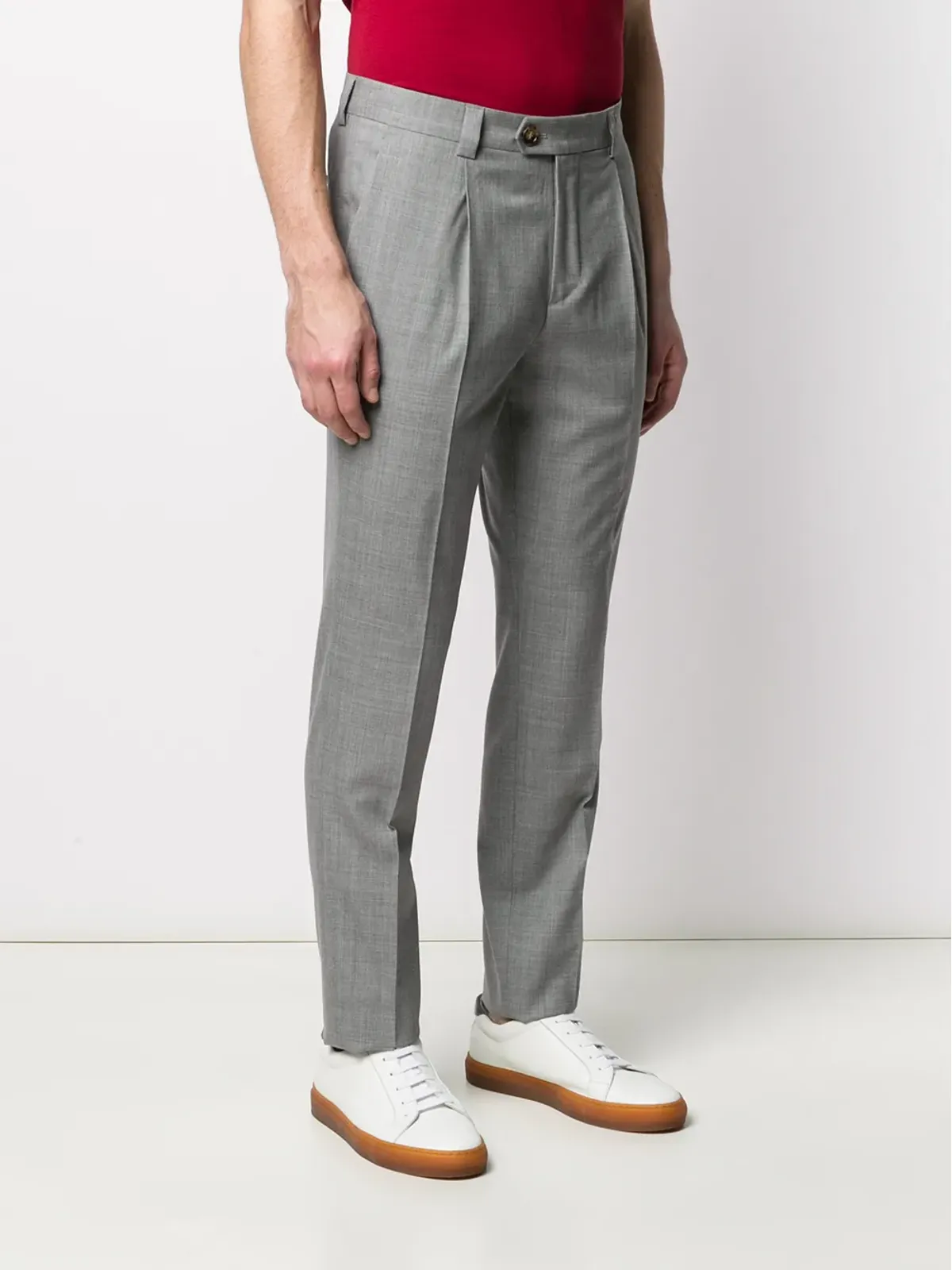 Brunello Cucinelli ミッドライズ テーラードパンツ グレー - 画像3