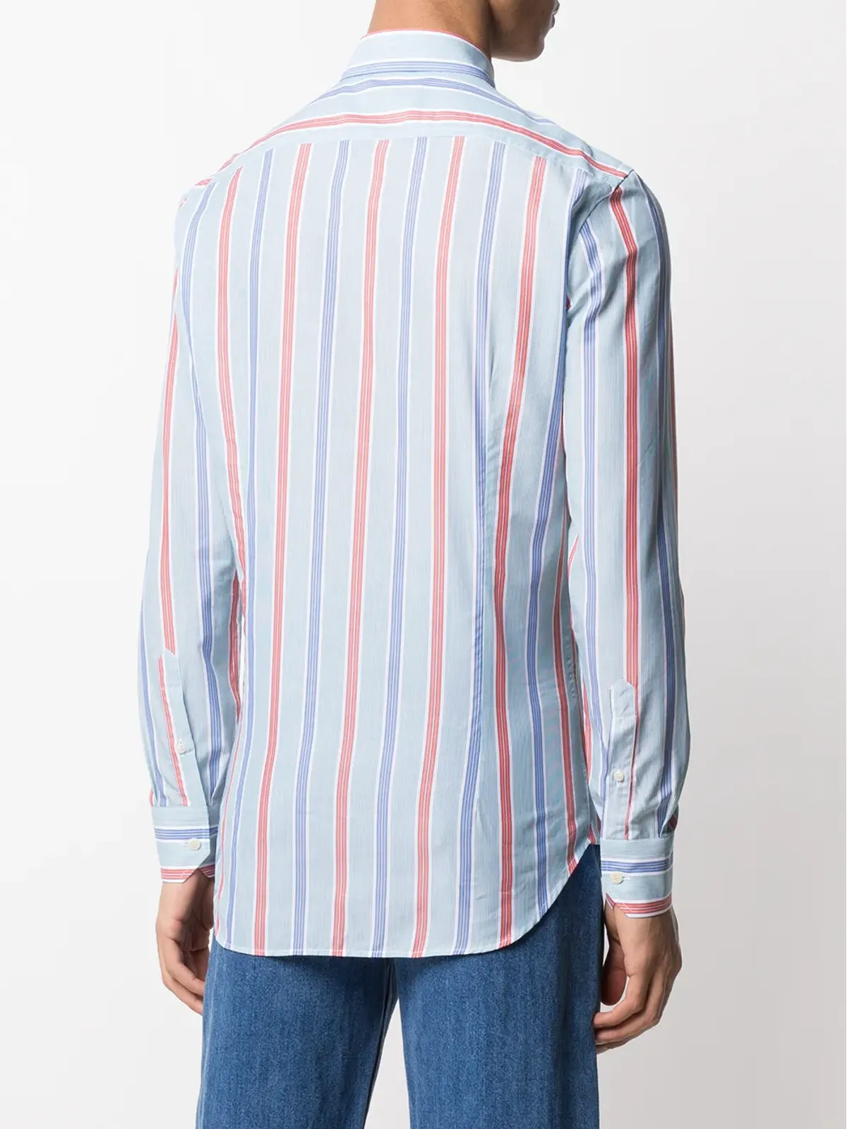 ETRO striped long-sleeved shirt - Green - 画像4