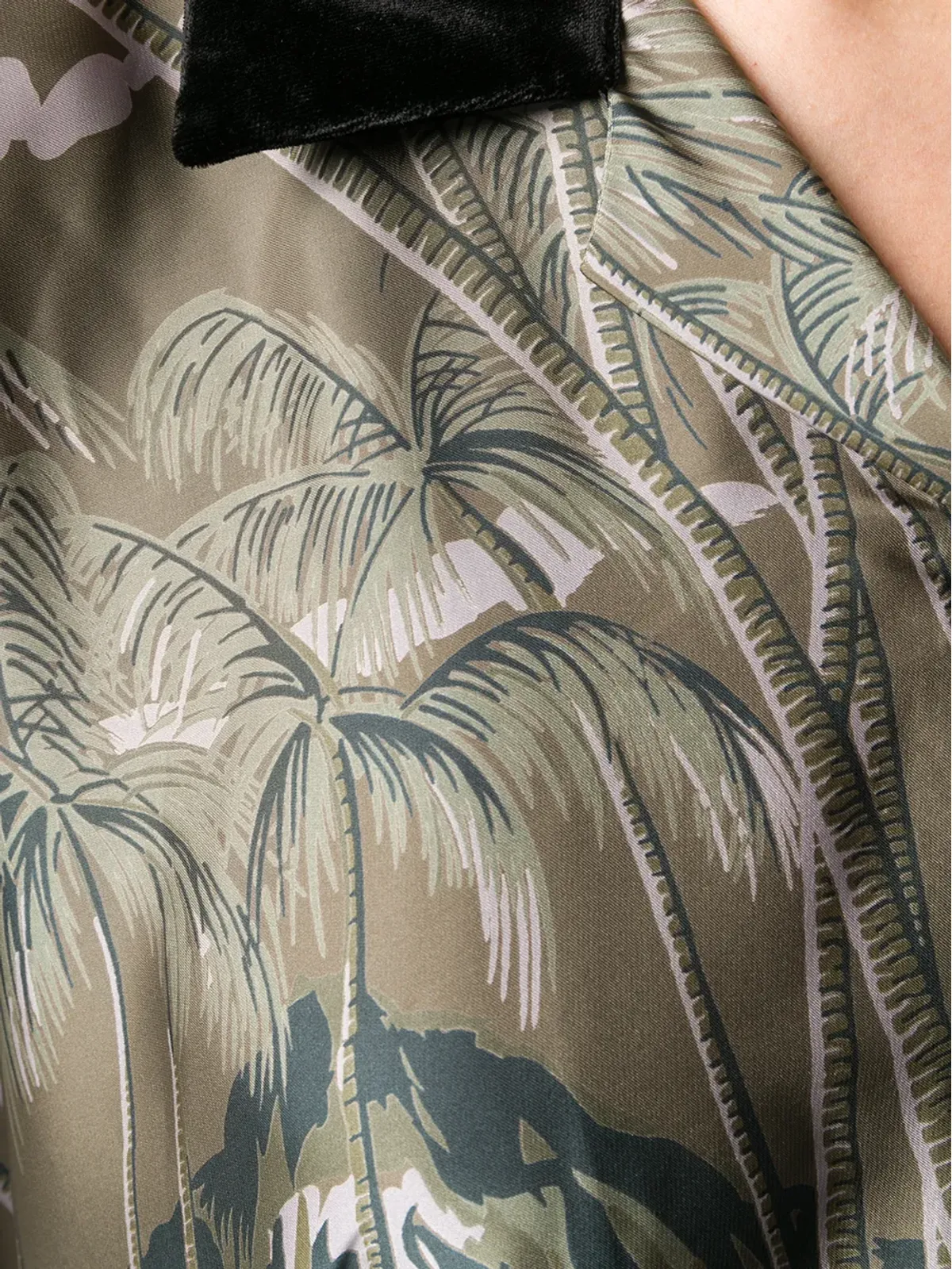 sacai tropical print maxi shirt dress - Green - 画像5
