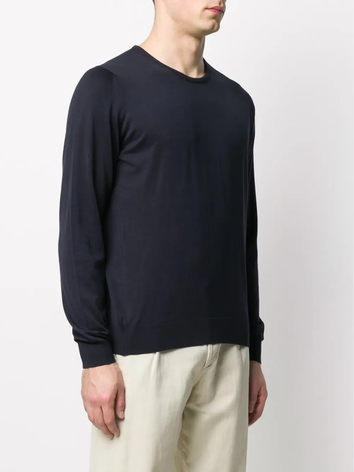John Smedley Hatfield knitted jumper - ネイビー - 画像3