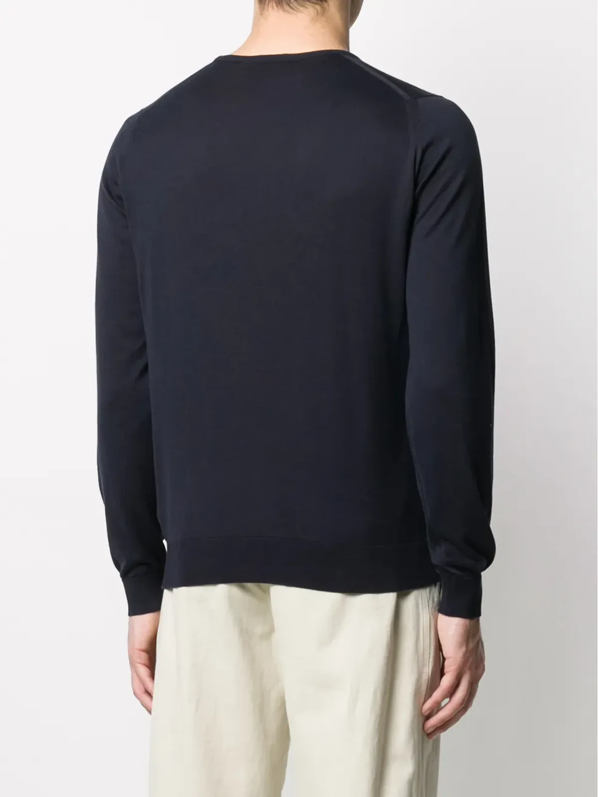 John Smedley Hatfield knitted jumper - ネイビー - 画像4