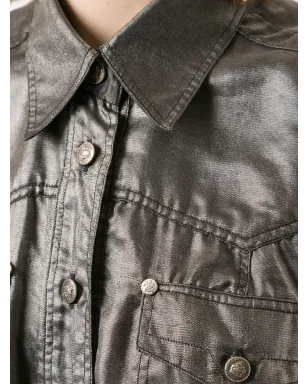Versace Pre-Owned メタリック ノースリーブシャツ - サムネイル5