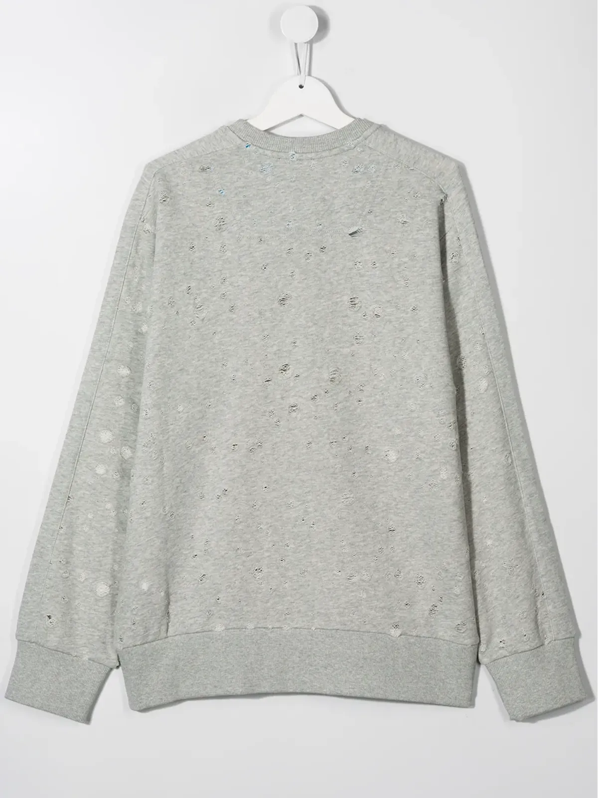 Diesel Kids TEEN distressed crew neck sweatshirt - Grey - 画像2