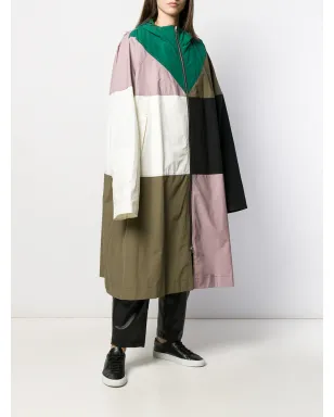 Colville フード付きパッチワークコート - サムネイル3