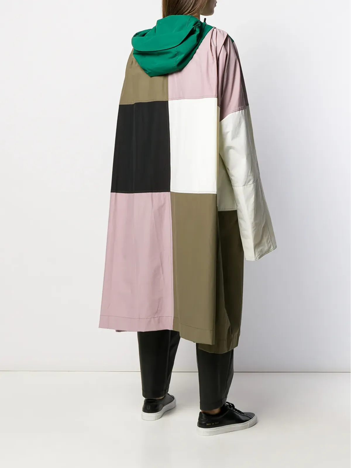 Colville フード付きパッチワークコート - 画像4