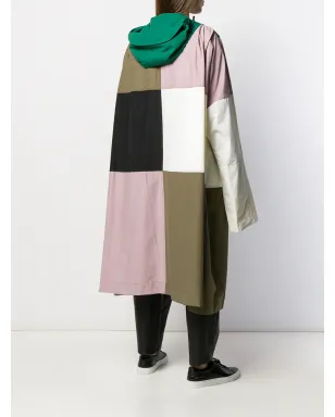 Colville フード付きパッチワークコート - サムネイル4