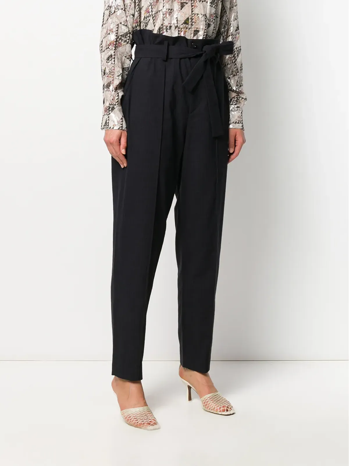 ISABEL MARANT ハイウエスト テーパードパンツ - 画像3