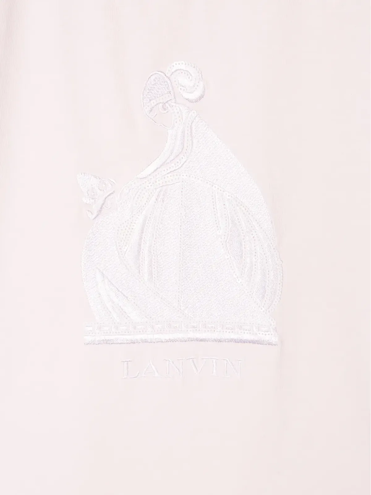Lanvin Enfant スパンコール ロゴ Tシャツ ピンク - 画像3