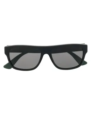 Gucci Eyewear 矩形フレームサングラス - Black - サムネイル1