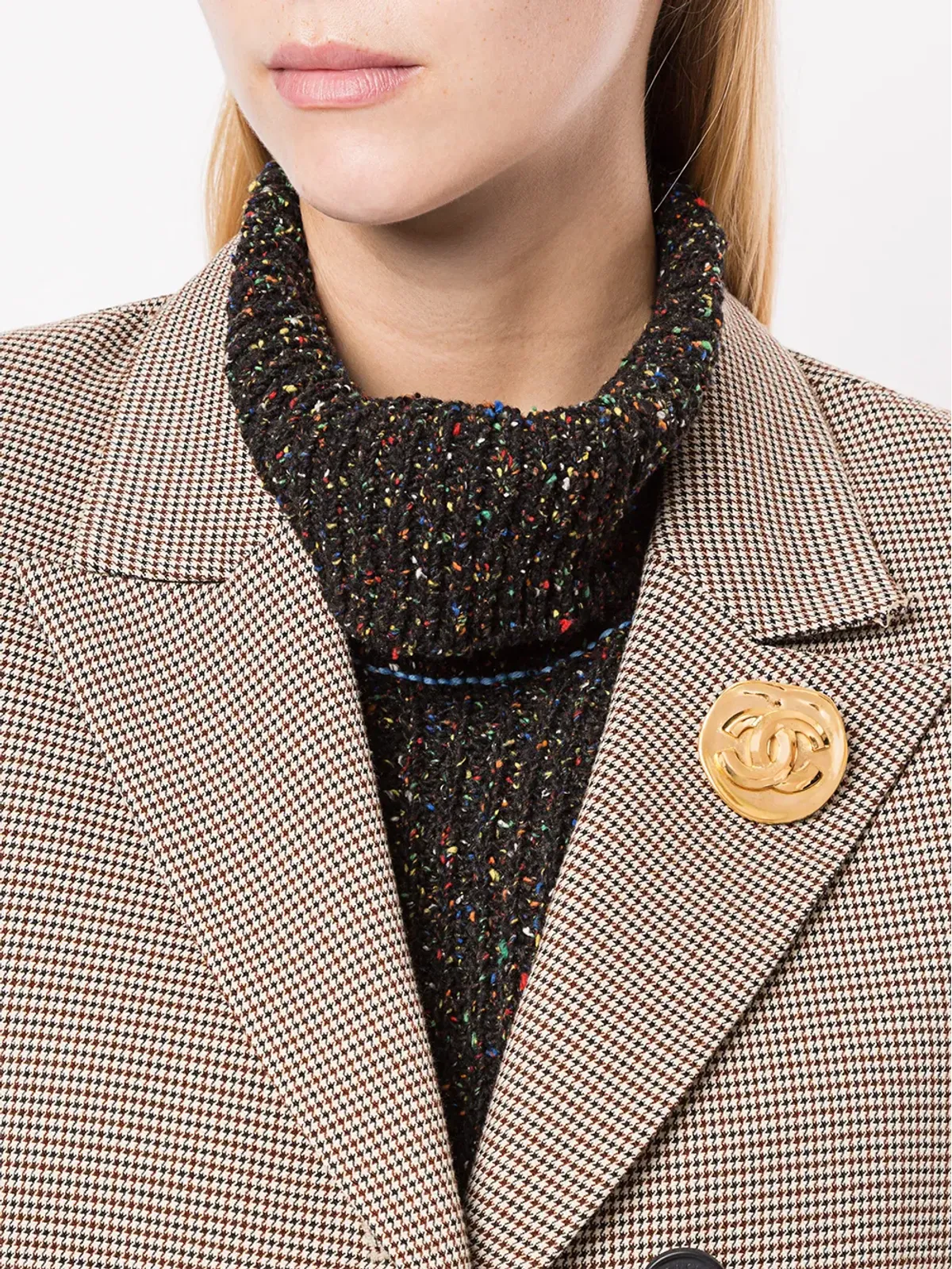 CHANEL Pre-Owned 1996 CCロゴブローチ - 画像2