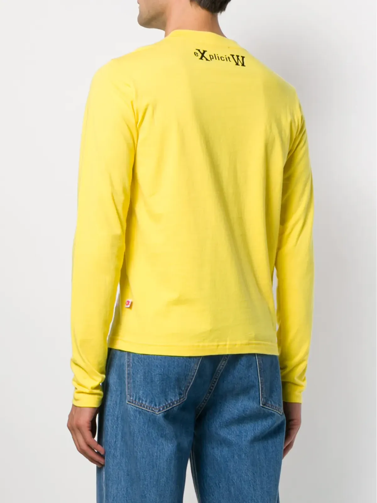 Walter Van Beirendonck Pre-Owned 2009 スネークプリント長袖Tシャツ - イエロー - 画像4