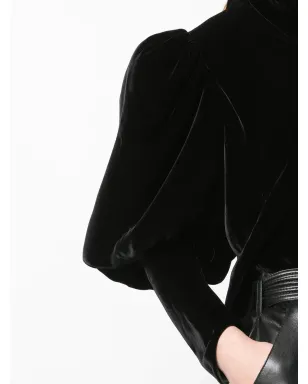 KHAITE Jones silk velvet top - Black - サムネイル5