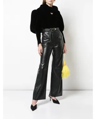 KHAITE Jones silk velvet top - Black - サムネイル2