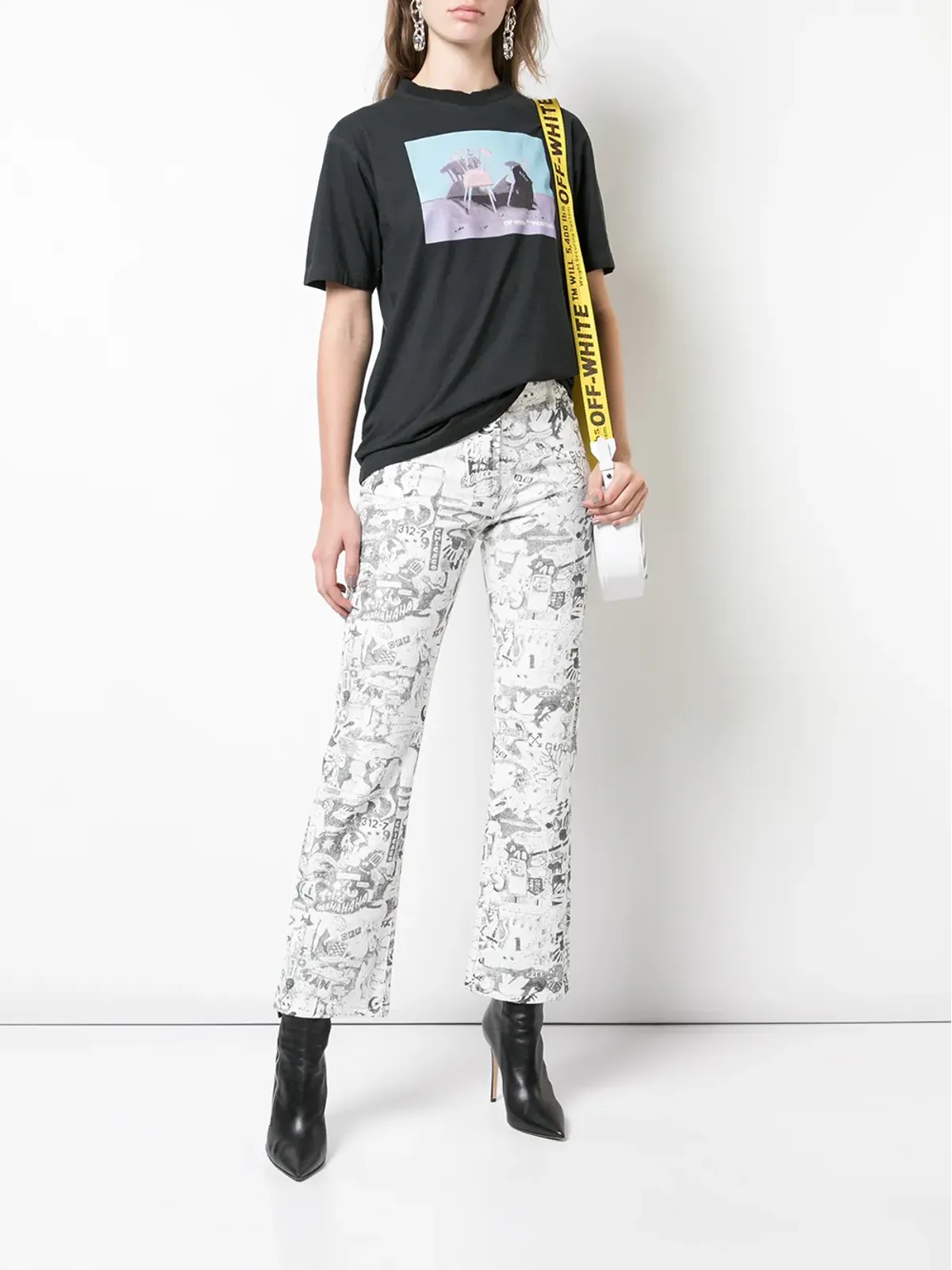 Off-White カートゥーンプリントのストレートジーンズ - 画像2
