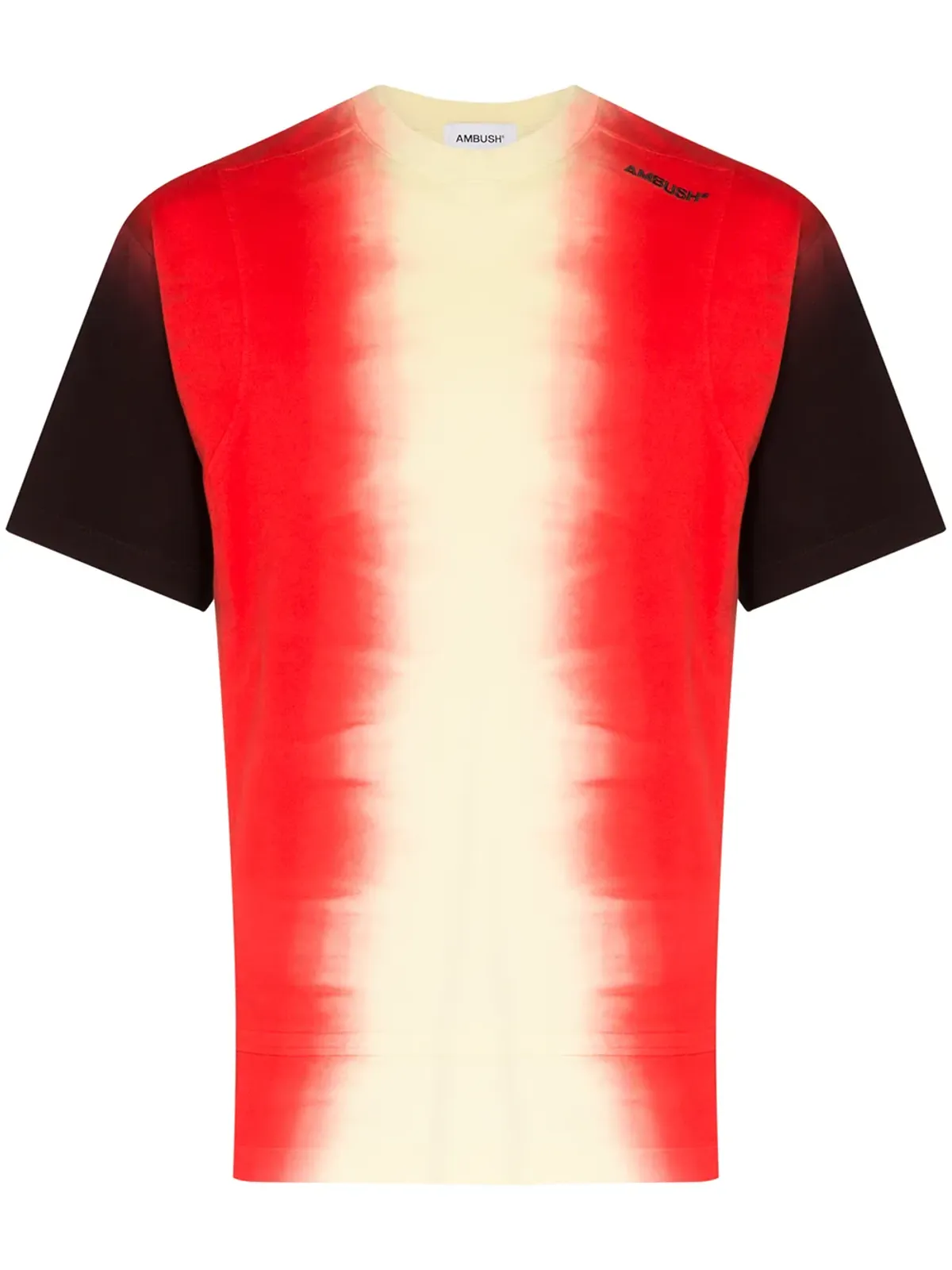 AMBUSH タイダイ柄パネル Tシャツ - レッド - 画像1