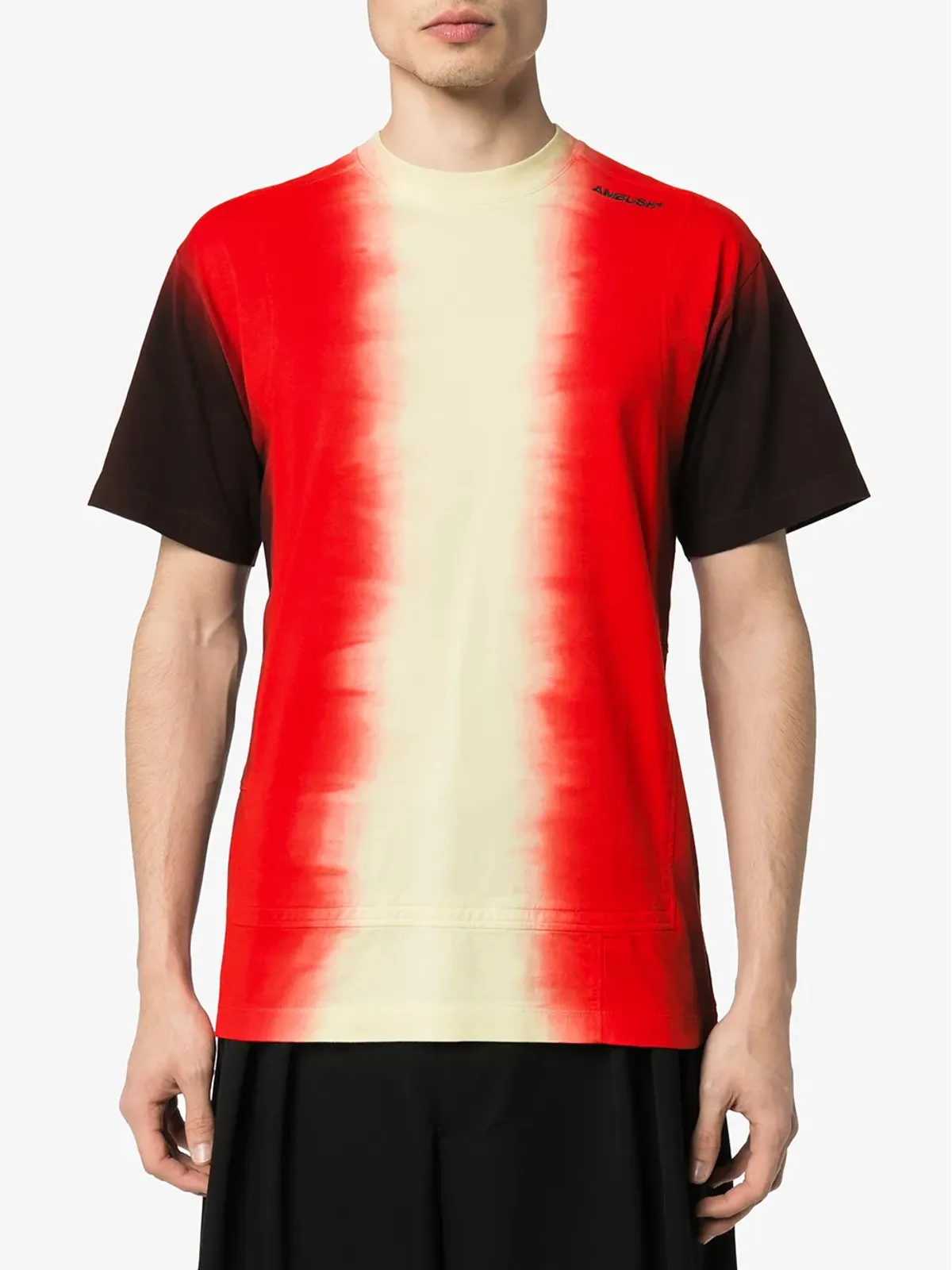 AMBUSH タイダイ柄パネル Tシャツ - レッド - 画像3