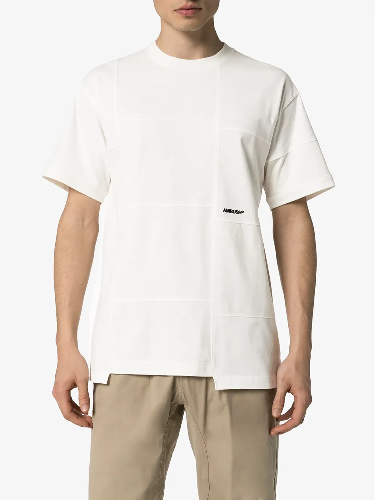 AMBUSH ロゴプリント・トーンパッチワーク Tシャツ - 画像3