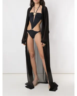 Amir Slama silk kaftan - サムネイル2