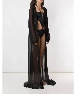 Amir Slama silk kaftan - サムネイル3
