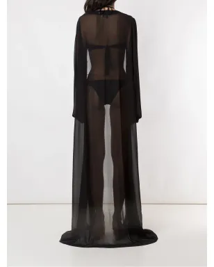Amir Slama silk kaftan - サムネイル4