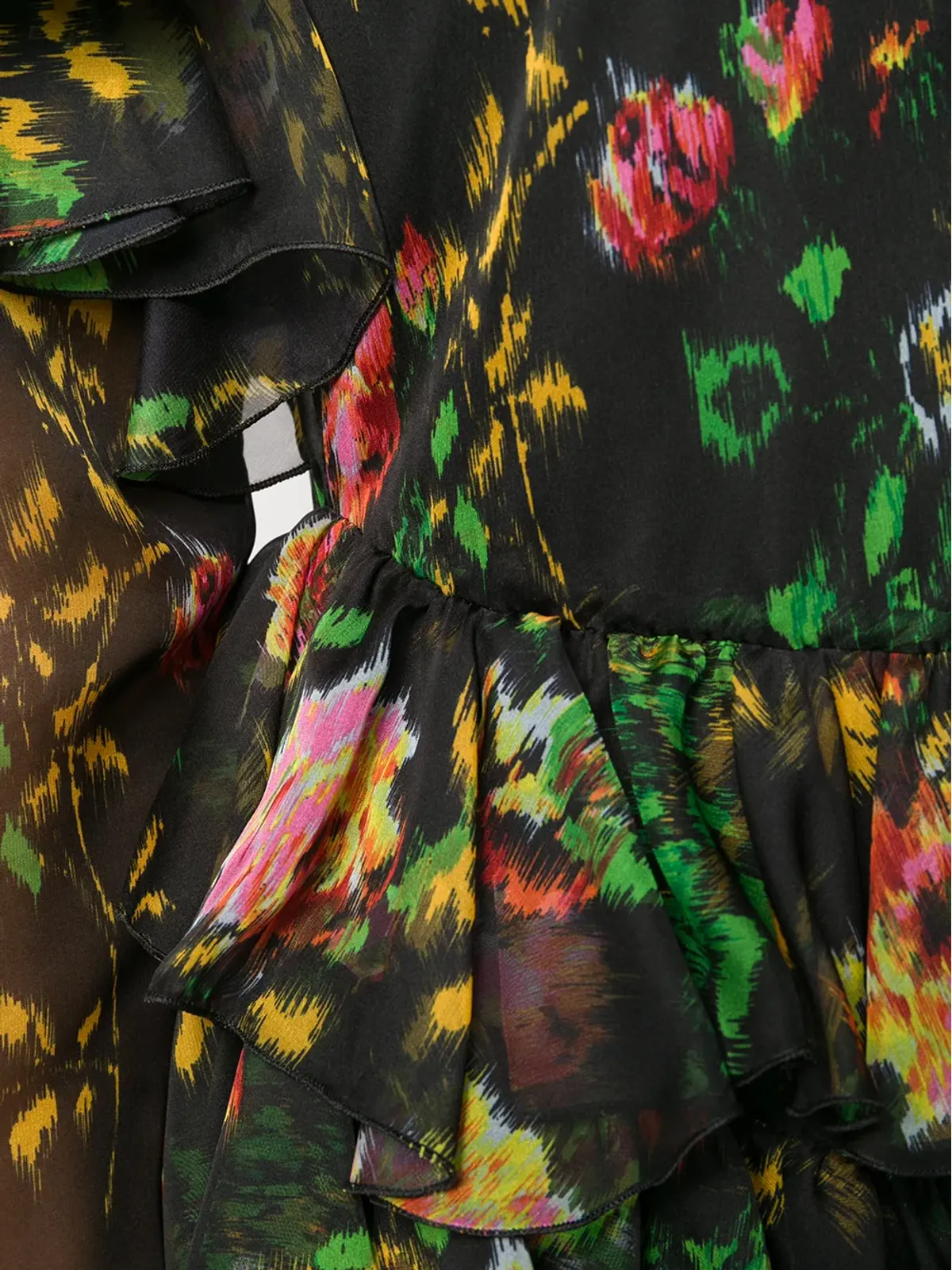 MSGM 花柄プリントのフリルドレス - 画像5
