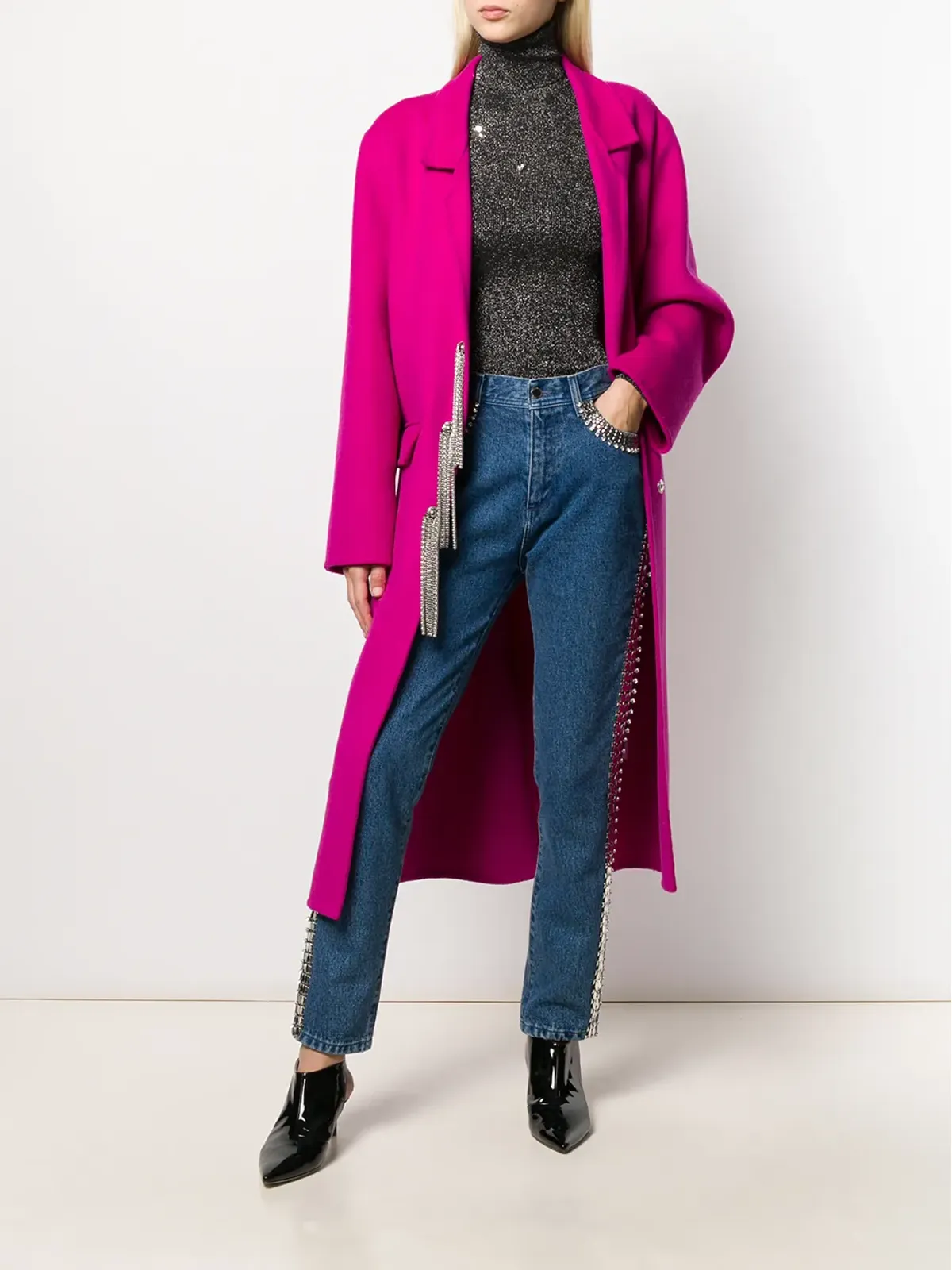 Christopher Kane エンブリッシュド サイドストライプ ジーンズ - 画像2