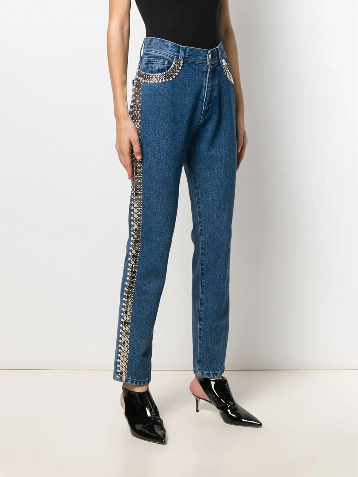 Christopher Kane エンブリッシュド サイドストライプ ジーンズ - 画像3