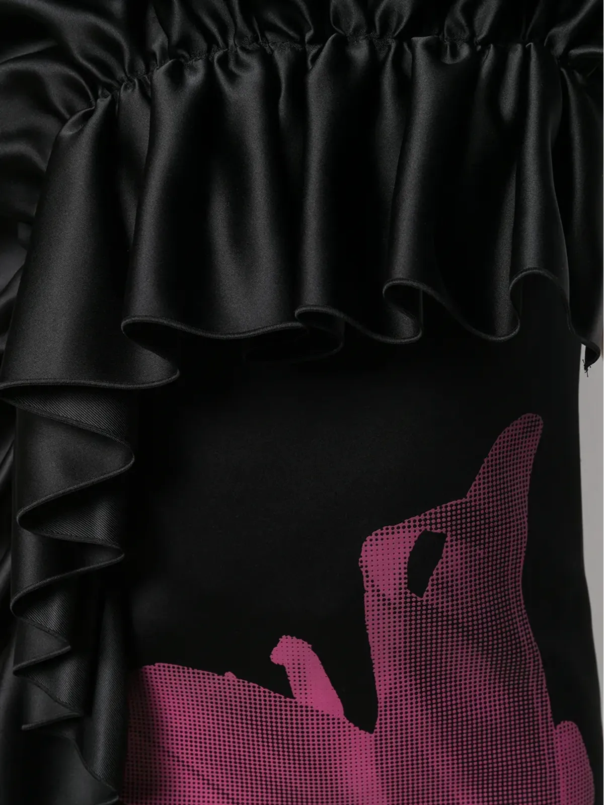 Christopher Kane ラッフルトリム イブニングドレス（ブラック） - 画像5