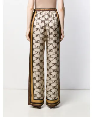 Alberta Ferretti ロゴプリント パラッツォパンツ - サムネイル4