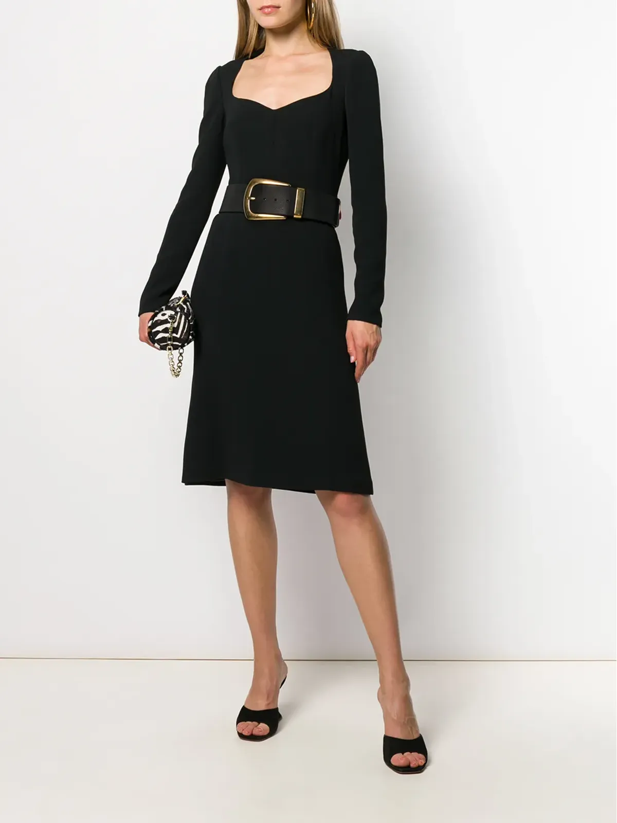 Dolce & Gabbana カディ ミディドレス - ブラック - 画像2