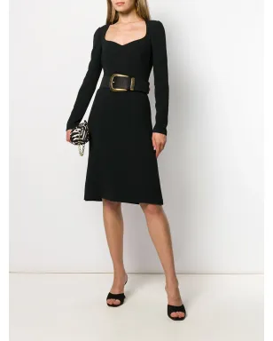 Dolce & Gabbana カディ ミディドレス - ブラック - サムネイル2