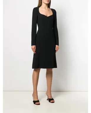 Dolce & Gabbana カディ ミディドレス - ブラック - サムネイル3