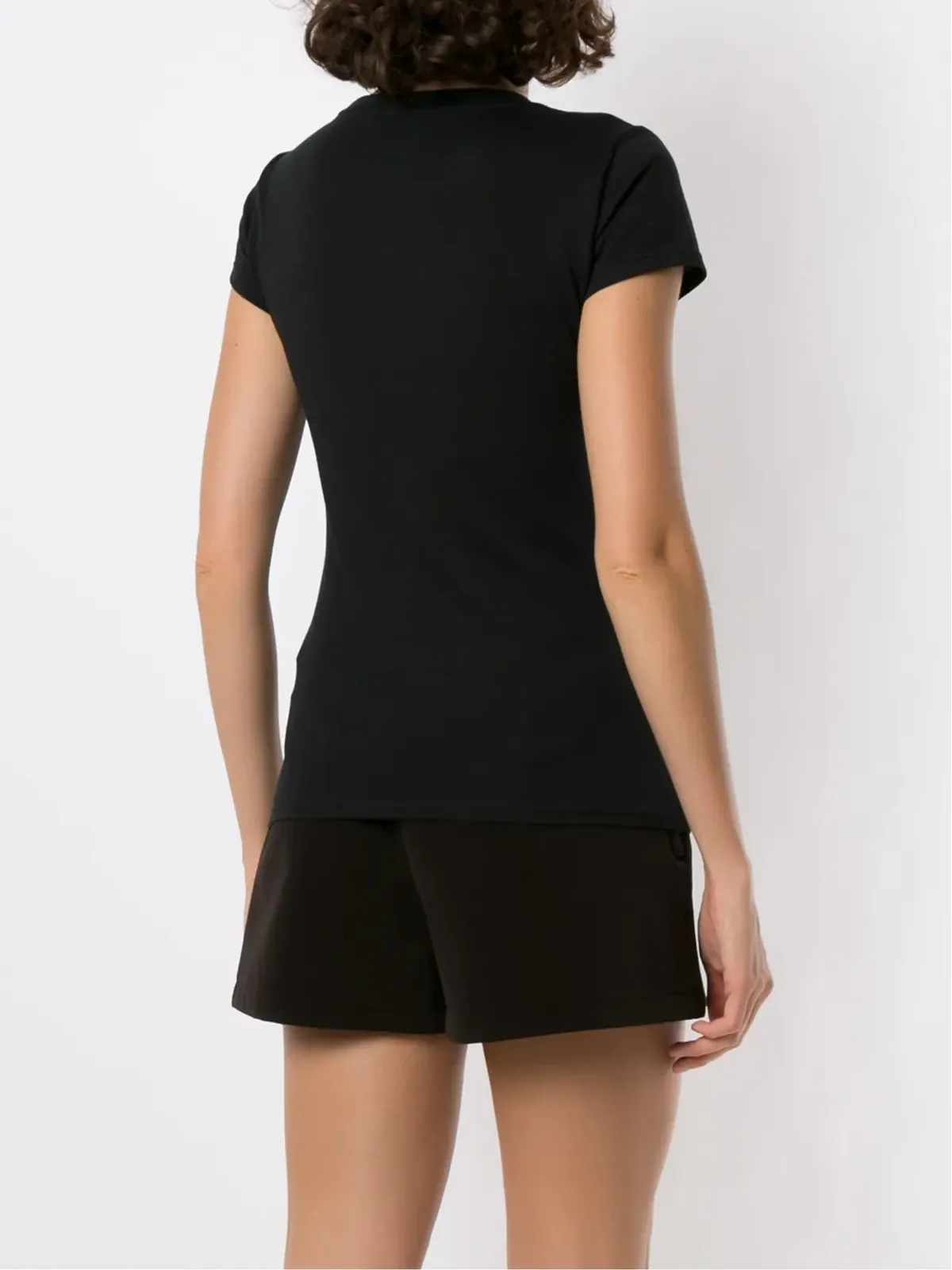 Armani Exchange スパンコール刺繍入り クルーネックTシャツ - ブラック - 画像4