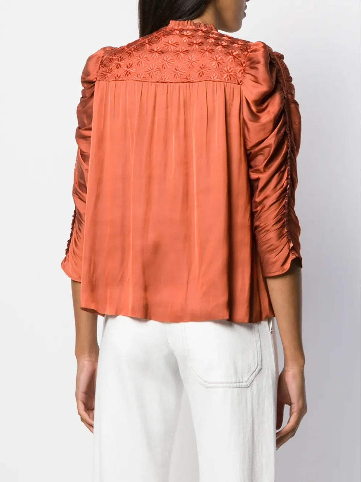 Ulla Johnson ギャザー入りパフスリーブ ブラウス - 画像4