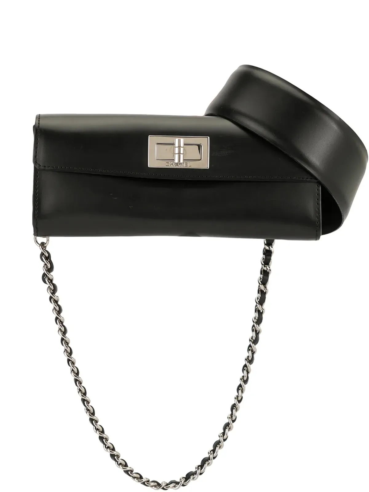 CHANEL ビンテージ 2.55 チェーン ウエスト バムバッグ - ブラック - 画像1