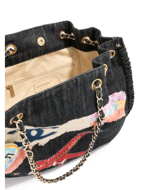 CHANEL ビンテージ 虹色刺繍トート - サムネイル5